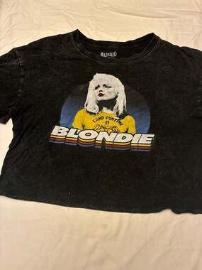 Blondie Debbie Harry Camp Funtime Graphic Cropped T-Shirt XXL